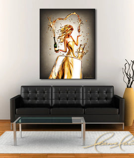 Bubbles for Brunch - Elegance wine art from Leanne Laine Fine Art