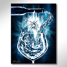 Let the Frost Flow wine art from Leanne Laine Fine Art
