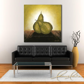Pears In Season wine art from Leanne Laine Fine Art