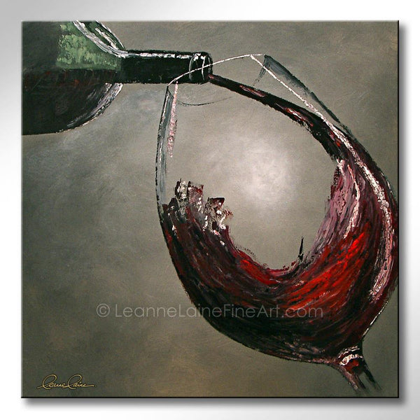 For Goodness' Sake wine art from Leanne Laine Fine Art
