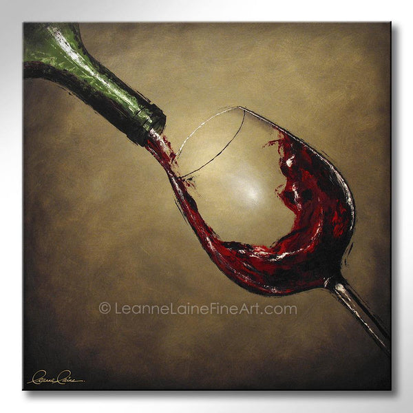 By the Glass wine art from Leanne Laine Fine Art