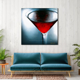 Mid Afternoon Cosmo wine art from Leanne Laine Fine Art